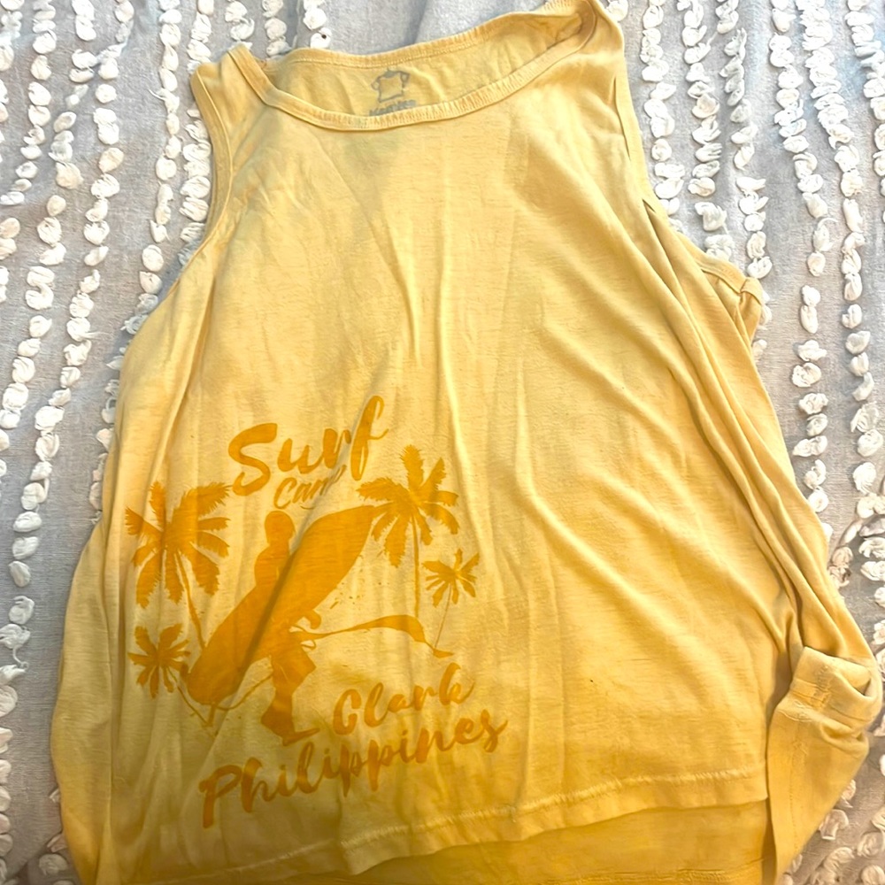 Yellow surf tank top